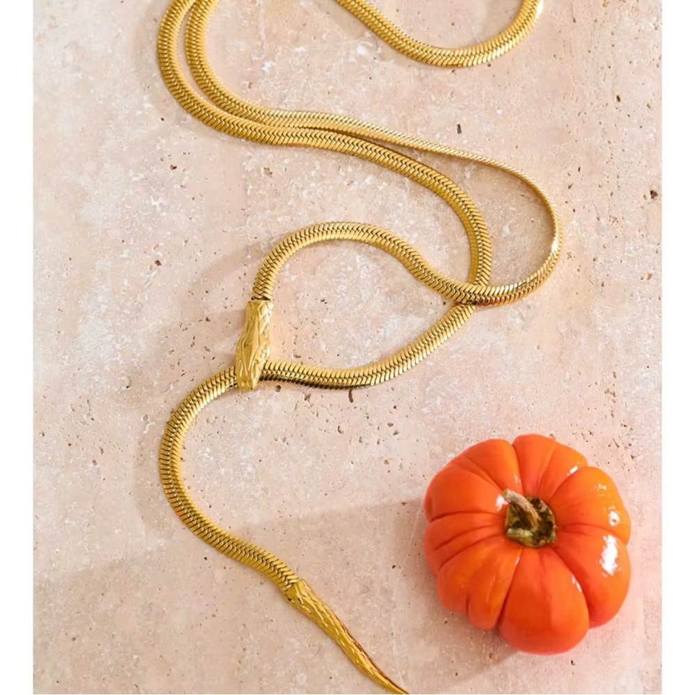 Anthropologie Serpenti Inspired Snake Necklace - Picture 3 of 11